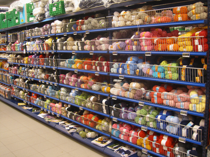 Yarn Supermarket Shelves
