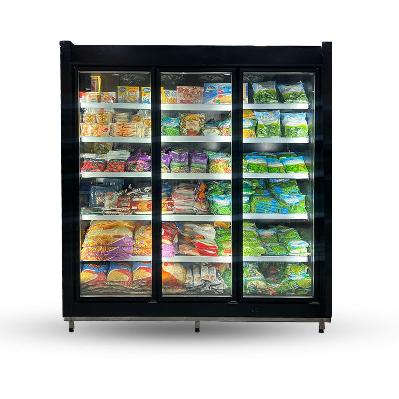 Slider door freezer